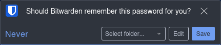 Bitwarden autofill save screen screenshot